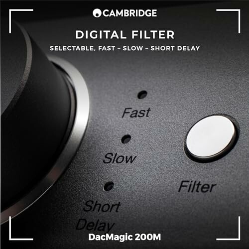 Cambridge digital filter settings on audio device.