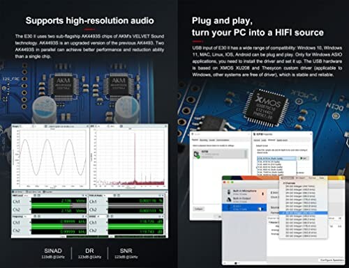 Comparison of audio chip performance and USB audio interface setup