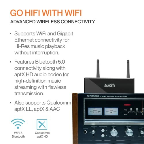 Features of advanced wireless connectivity for audio systems.